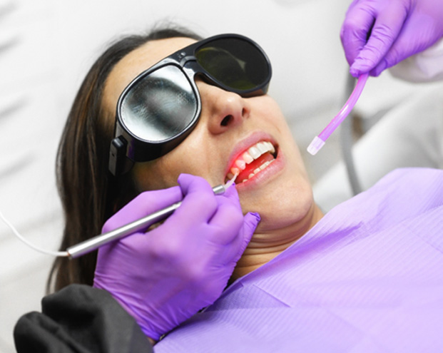 Periodontal laser treatment replaces traditional gum surgery for a more comfortable and efficient treatment